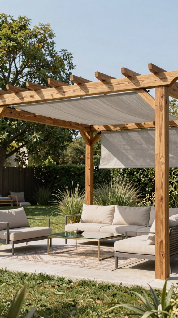 motorized solar powered pergola