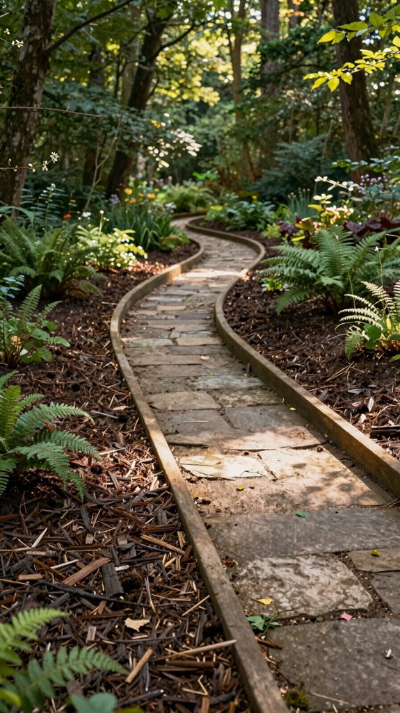 mulched borders improve soil