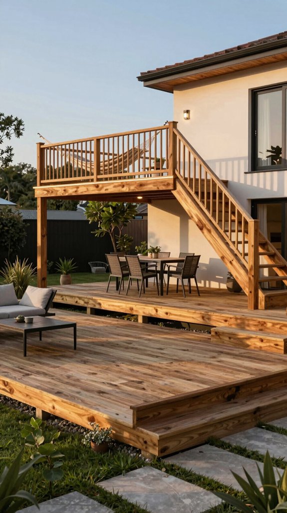 multi level deck visual depth
