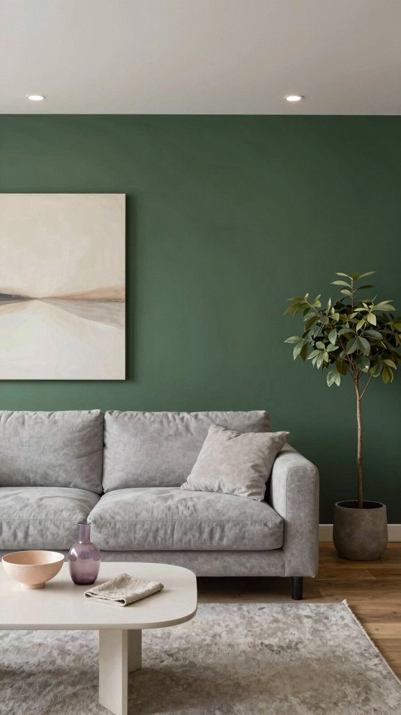 Dark Green Walls: Color Combinations That Feel Bold and Grounded 5 muted neutrals enhance forest green