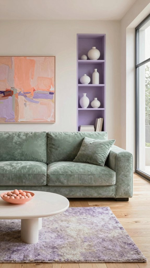 muted sage gentle lavender