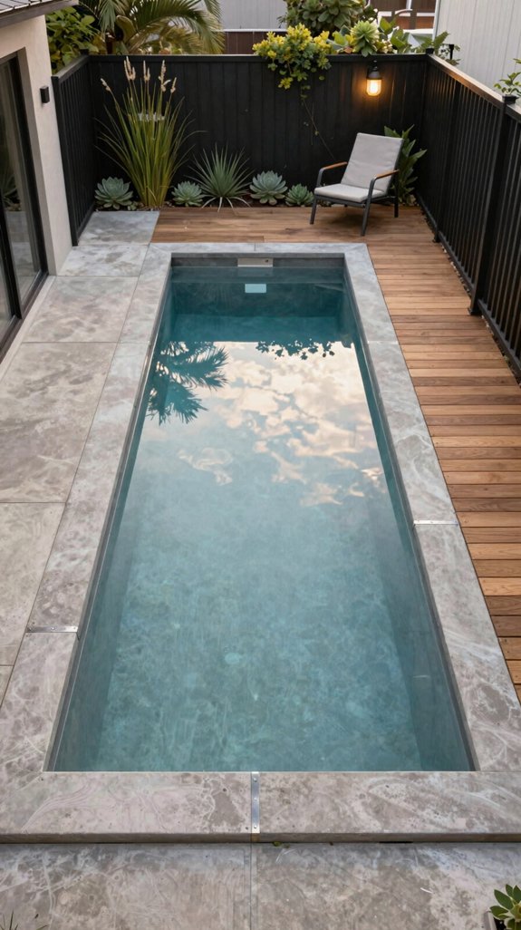 19 Small Backyard Pool Ideas for Compact Outdoor Spaces 9 narrow sidewalk strip pool