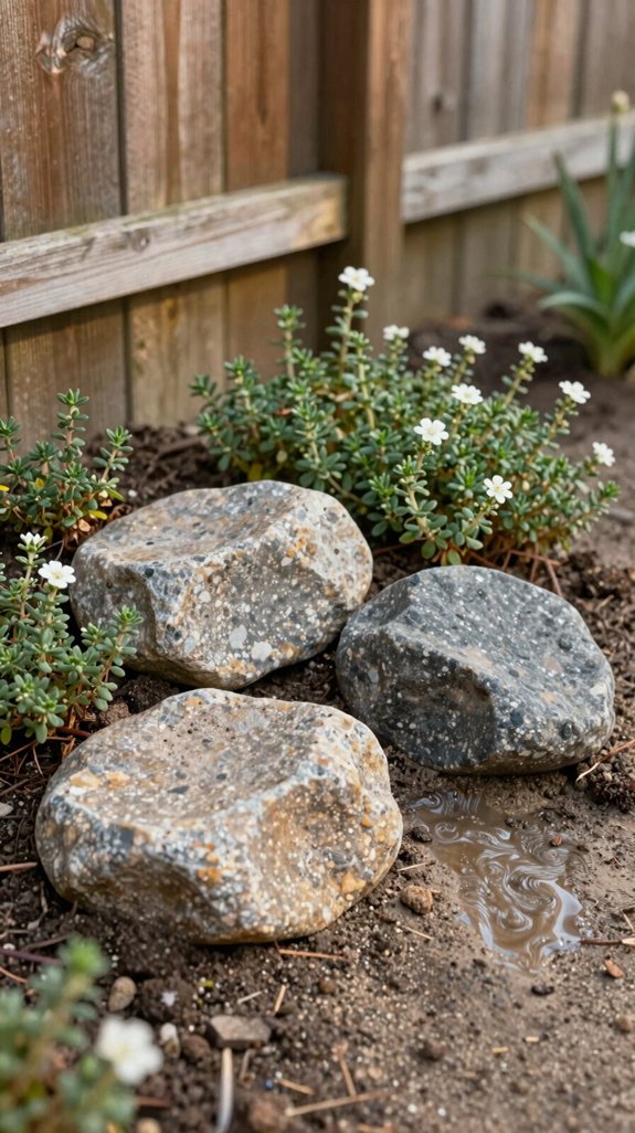 native stone rock garden