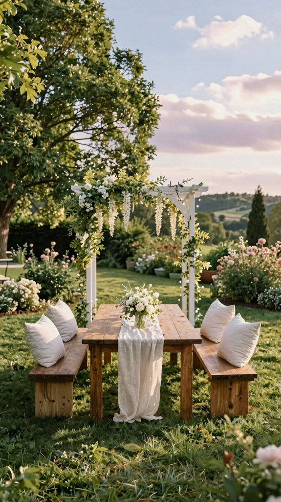 natural scenery wedding layout