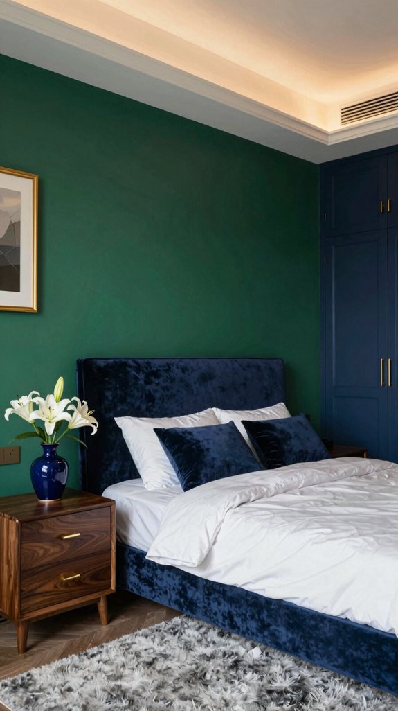 navy emerald sophisticated contrast