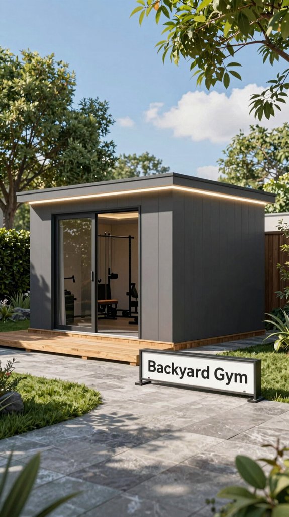 outdoor backyard gym ideas