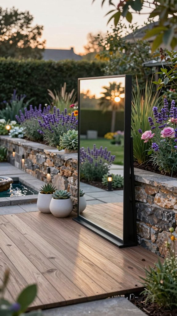 outdoor mirrors expand space