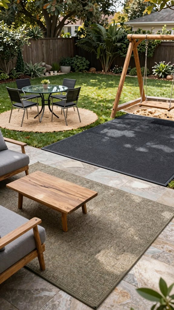 outdoor rug zoning technique