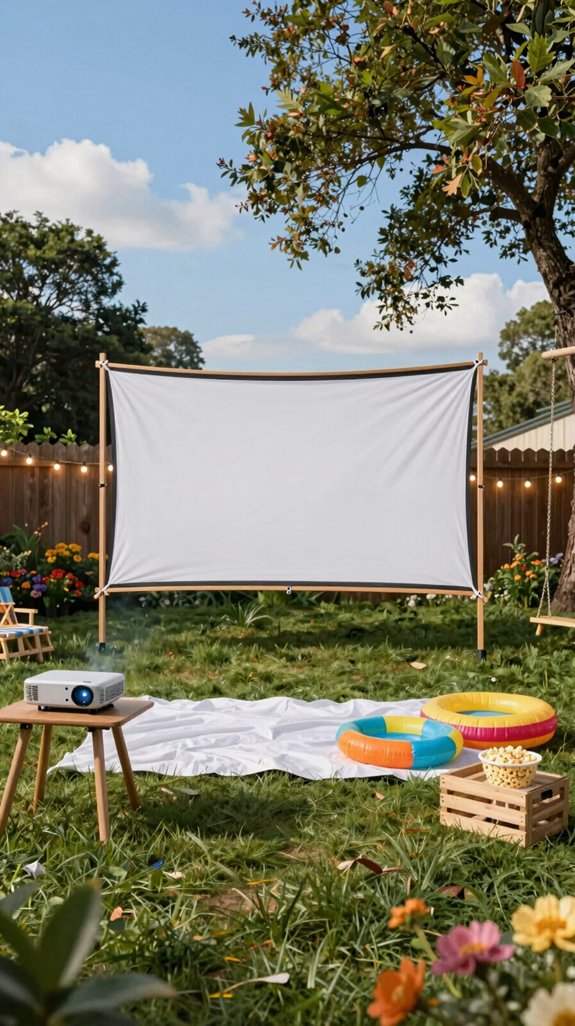 21 Kids Backyard Ideas for Fun Outdoor Play Areas 18 pvc backyard outdoor movie screen