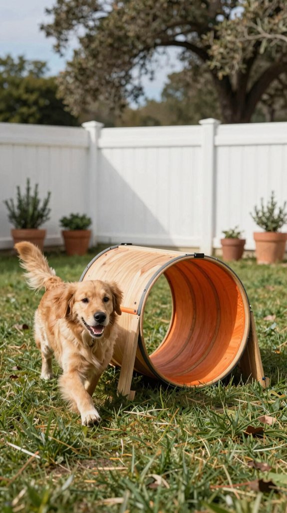 19 Backyard Dog Run Ideas for Happy and Active Dogs 5 pvc mini agility tunnel