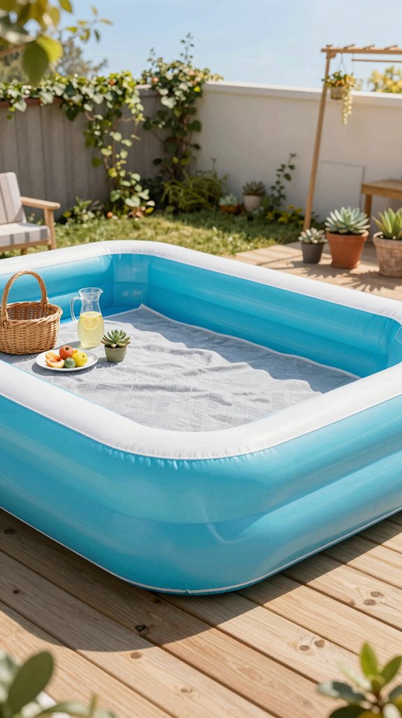 quick clean pool picnic rug