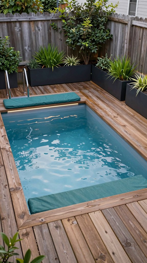 19 Small Backyard Pool Ideas for Compact Outdoor Spaces 8 raised deck pool seating
