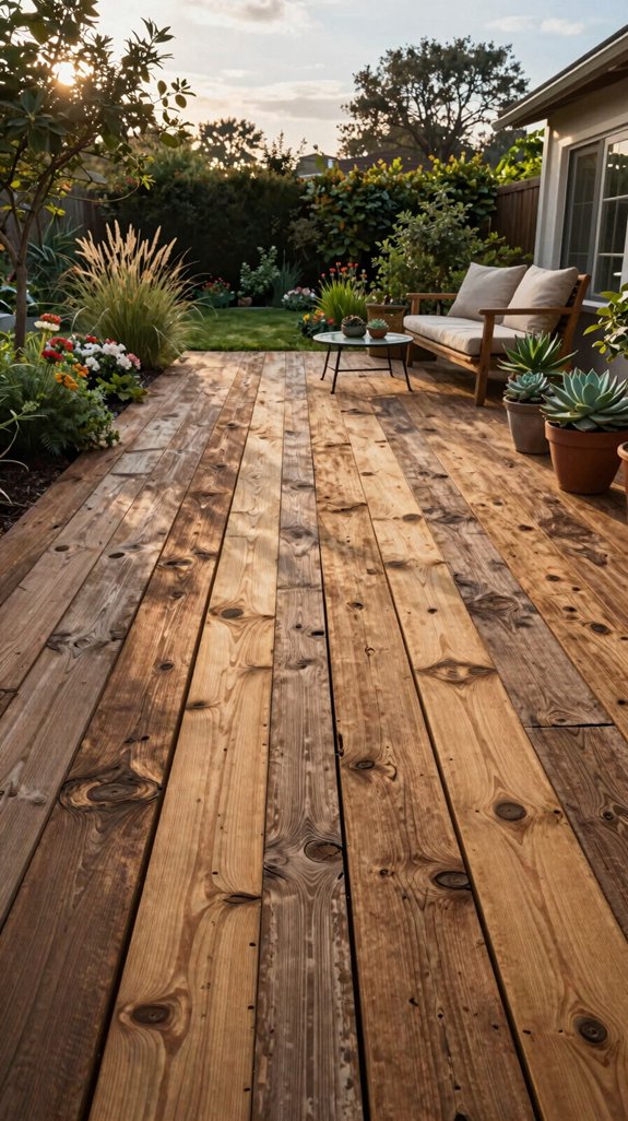 reclaimed wood deck installation