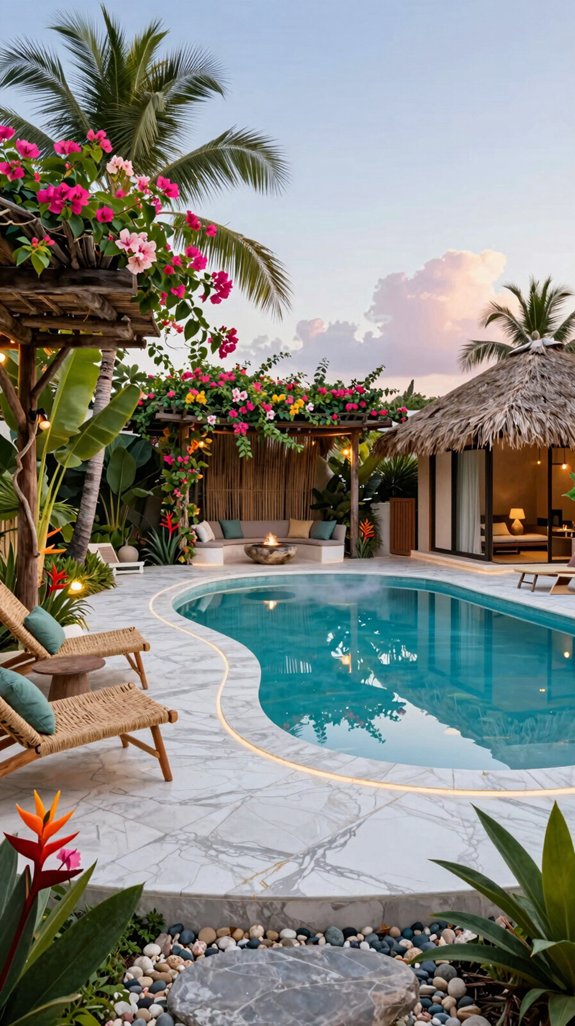 resort tropical backyard planning