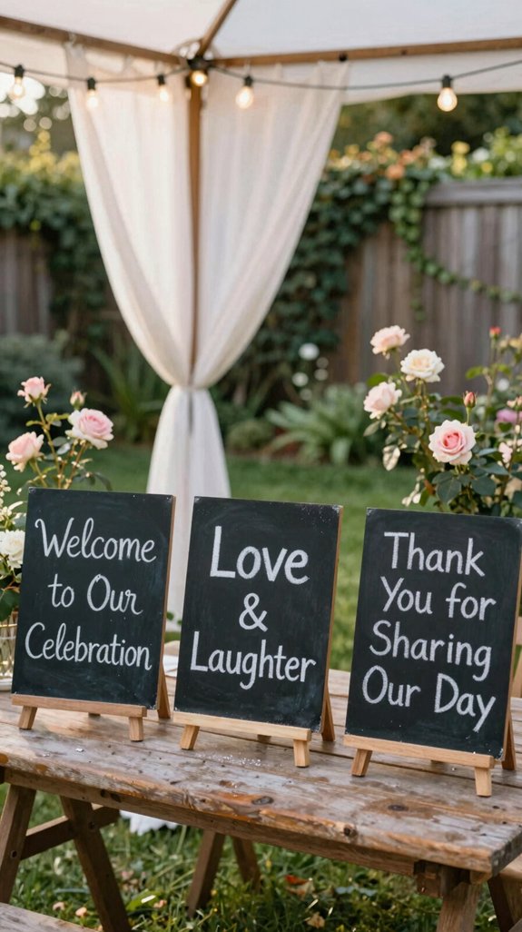 reusable chalkboard wedding signage