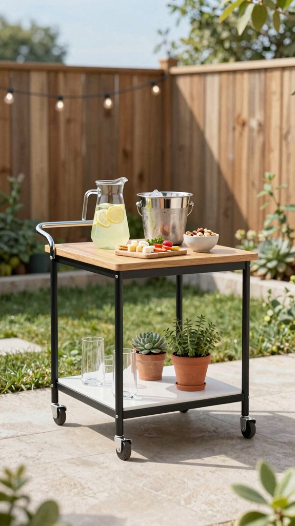 rolling bar cart essentials