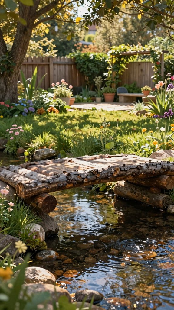 rustic log bridge rustic log bridge