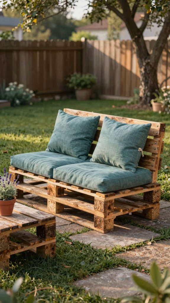 rustic pallet sofa construction