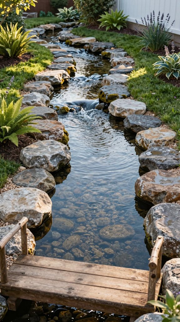 s curved stone stream