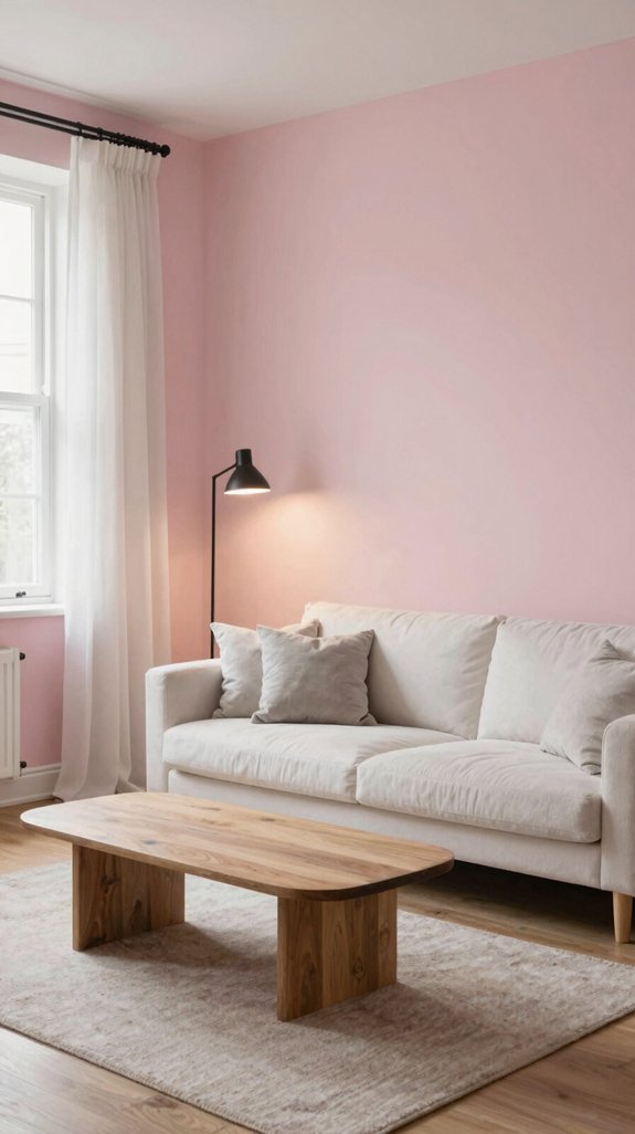 scandinavian pink minimalist interiors