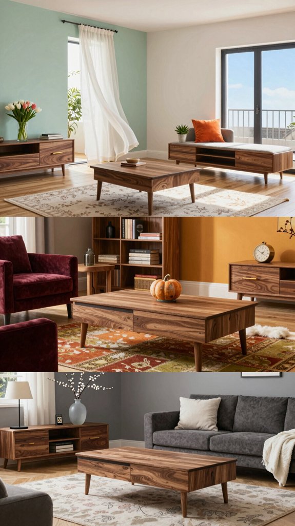 Walnut Furniture Color Combinations That Feel Elegant and Balanced 17 seasonal walnut accessory swaps