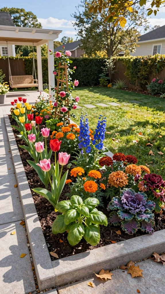 seasonal zone specific flower bed