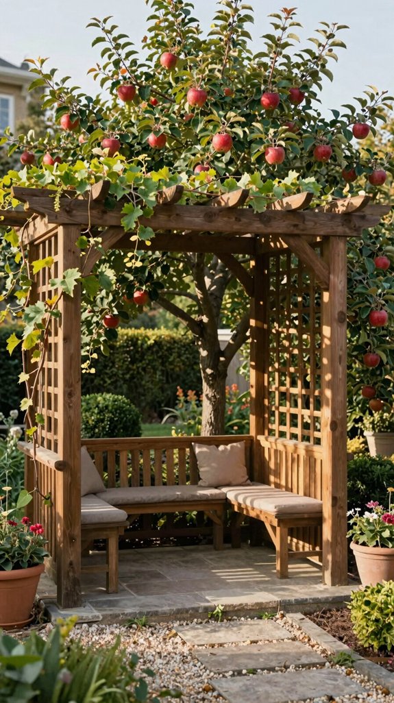 shade seating fruit harvest