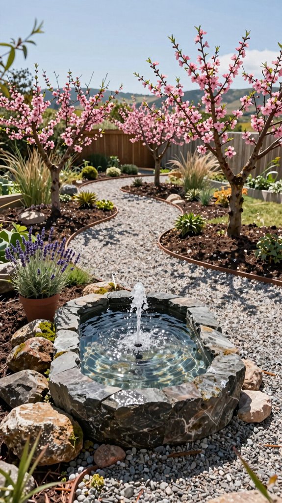shallow recirculating water feature
