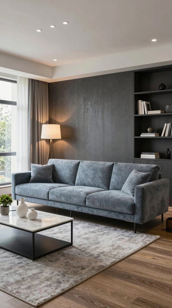slate blue charcoal accents