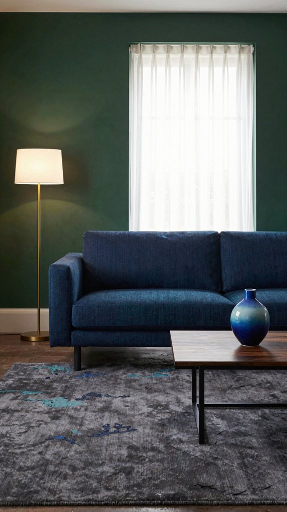 Dark Green Walls: Color Combinations That Feel Bold and Grounded 10 slate blue teal accents