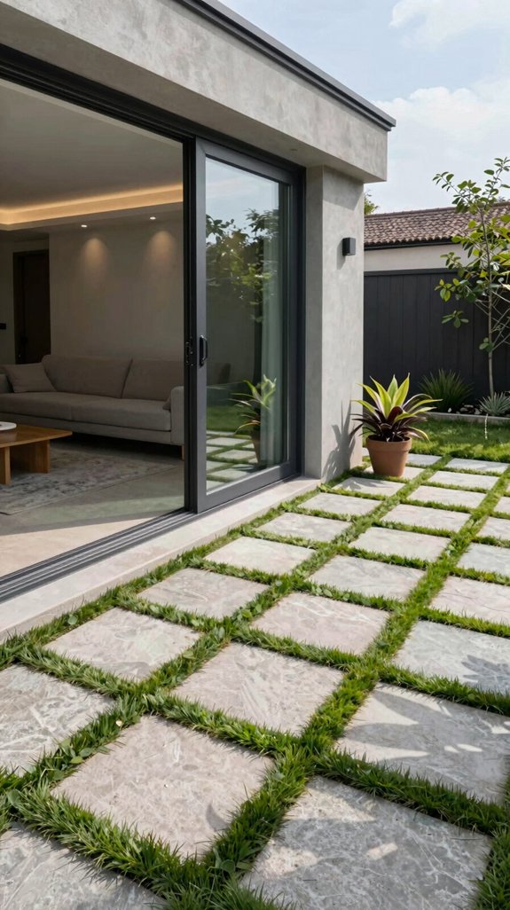 sliding glass door patio