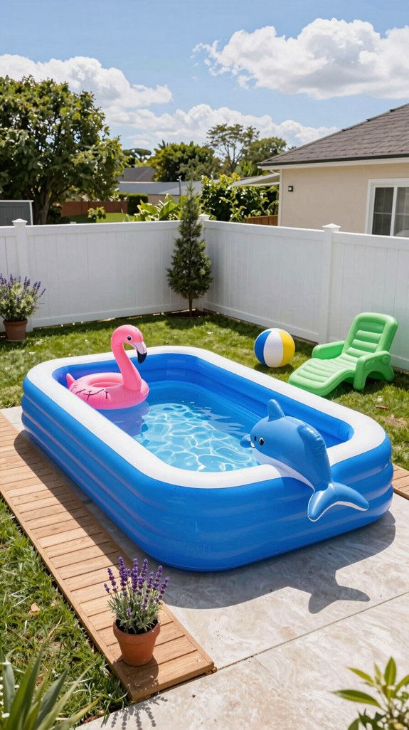 small yard inflatable pool ideas