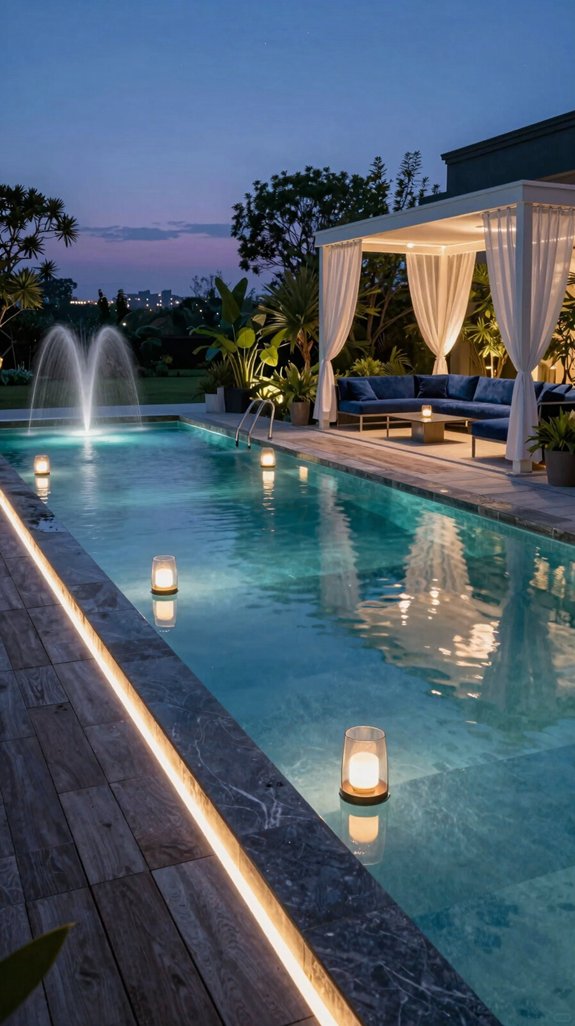 smart fiber optic pool lighting