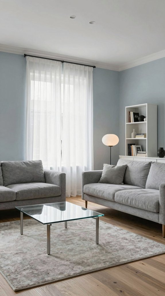 soft blues calm interiors