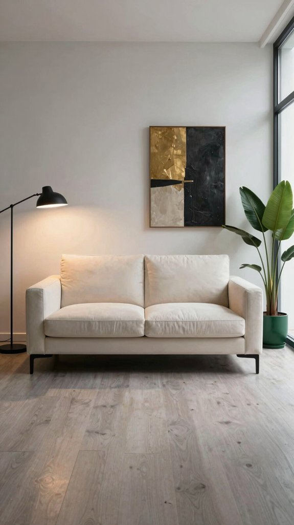Cream Sofa Color Combinations That Elevate Neutral Spaces 14 soft lighting dark accents