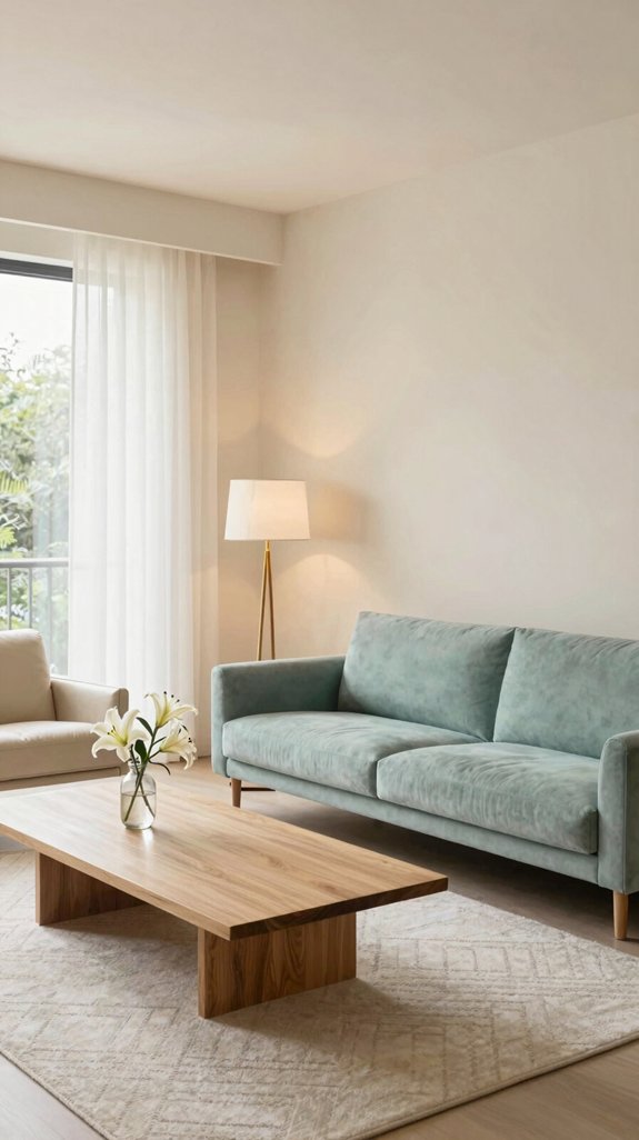 soft neutrals navy accent