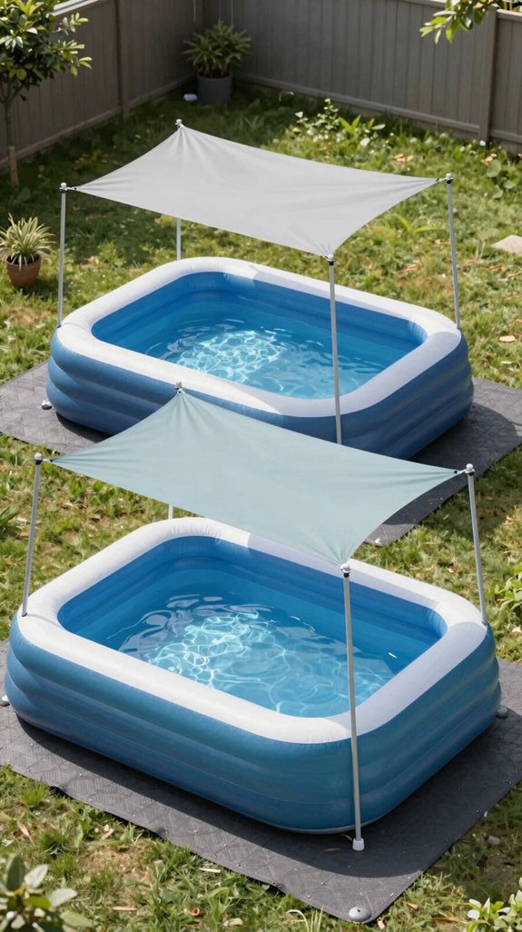 solar controlled inflatable pool shading