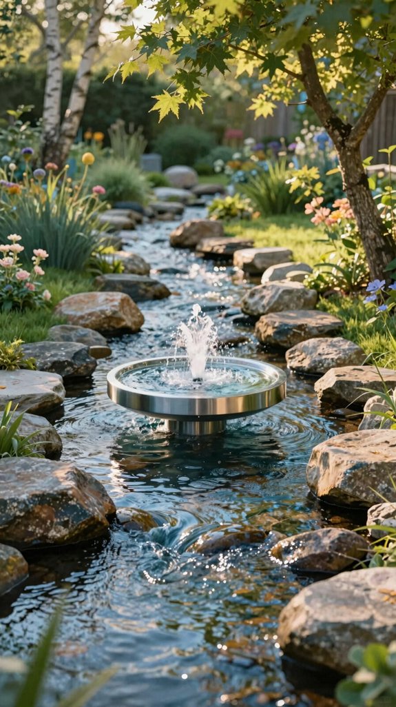 solar floating stream fountain