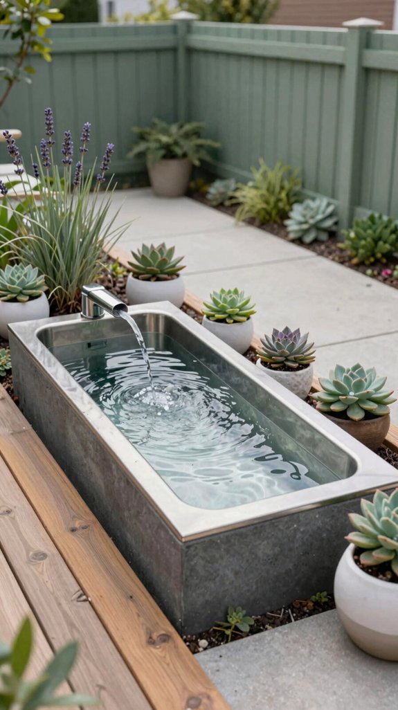 21 Small Backyard Design Ideas That Maximize Space 18 solar powered compact water feature