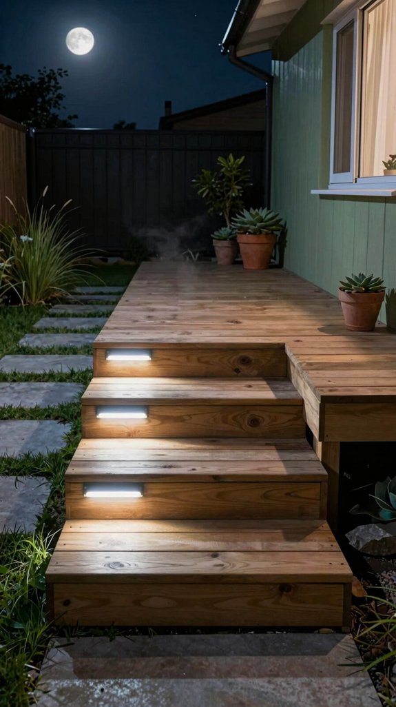 solar powered led step lighting
