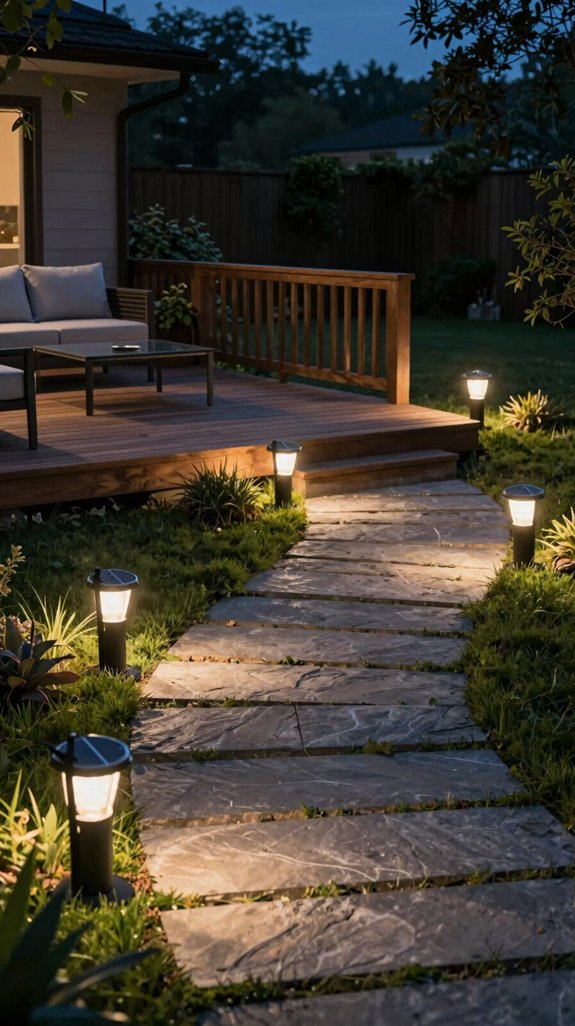 solar powered low maintenance path lighting