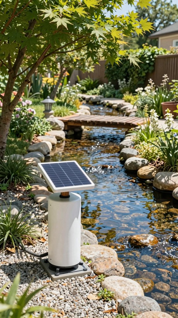 solar powered low maintenance stream