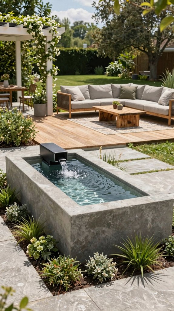 solar powered recirculating water feature