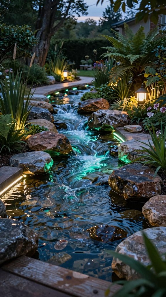 solar powered water responsive leds