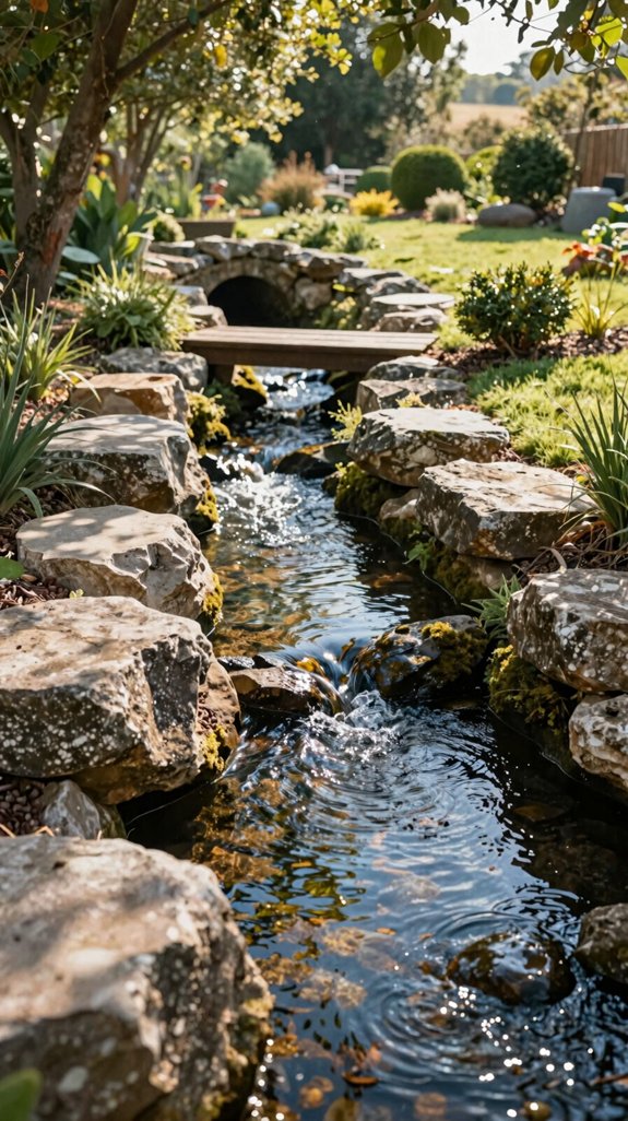 staggered stone water channel