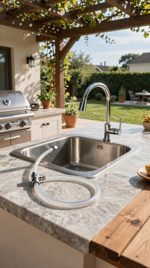 stainless steel sink hose