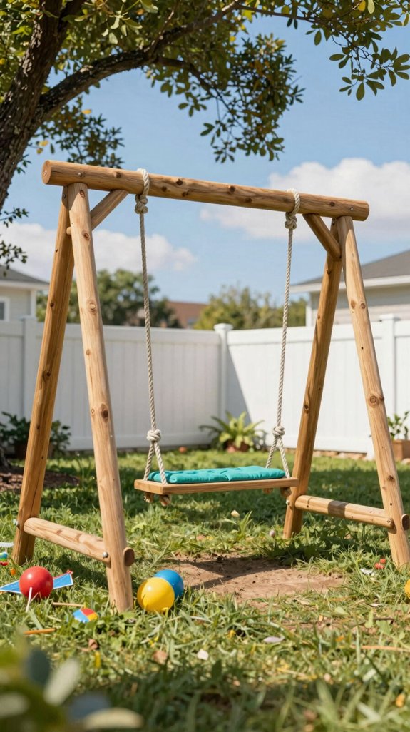 21 Kids Backyard Ideas for Fun Outdoor Play Areas 2 sturdy diy backyard swing set