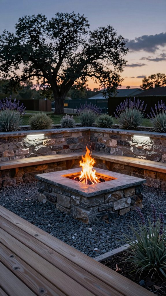 sturdy stone fire pit