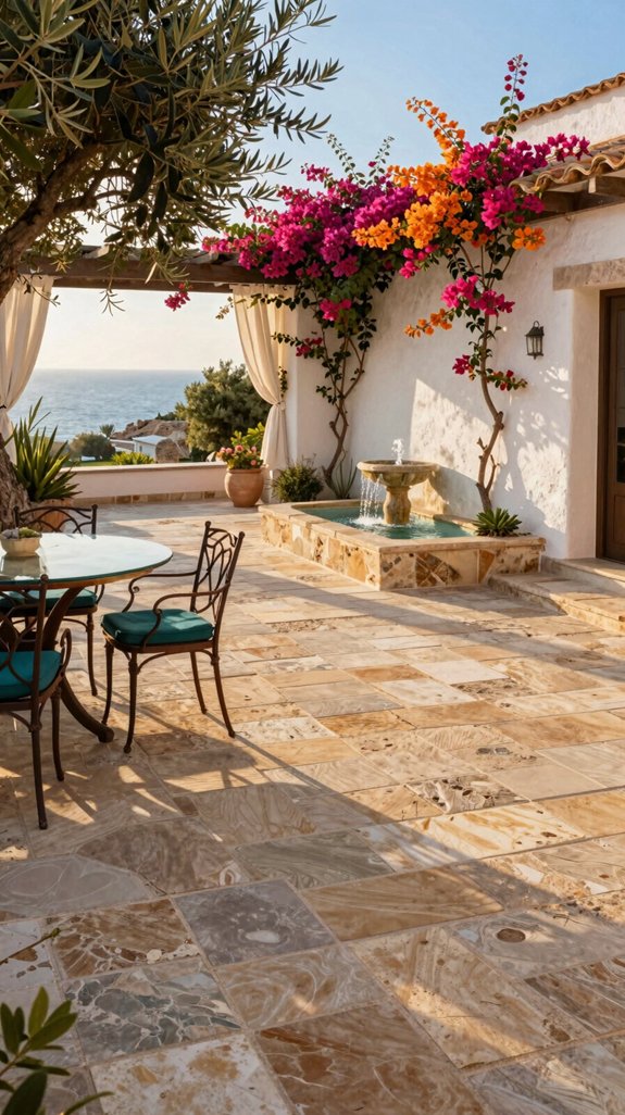 sun worn herringstone patio