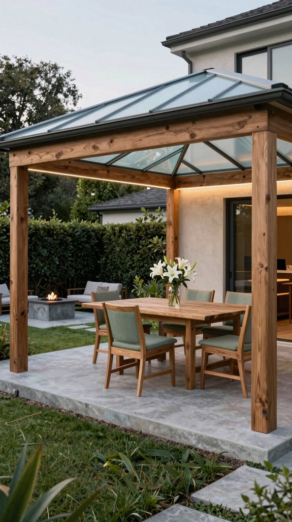 19 House Backyard Ideas for a Beautiful Outdoor Living Space 15 sustainable modular dining pavilion